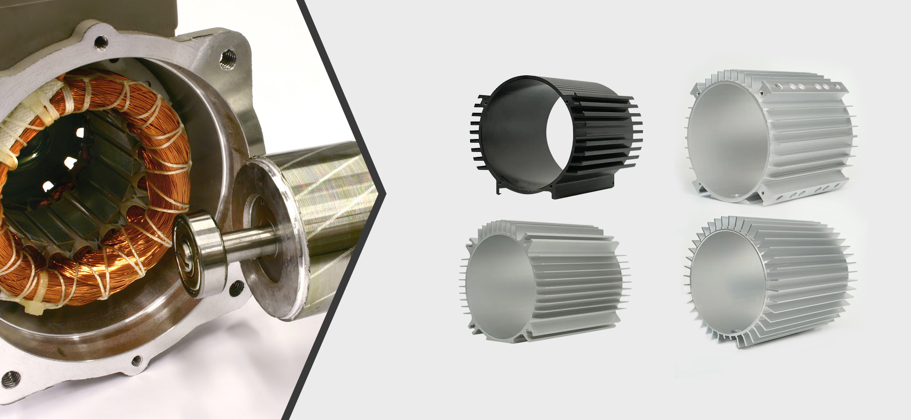 Carcasă cu motor din aluminiu Diametru interior 151-260